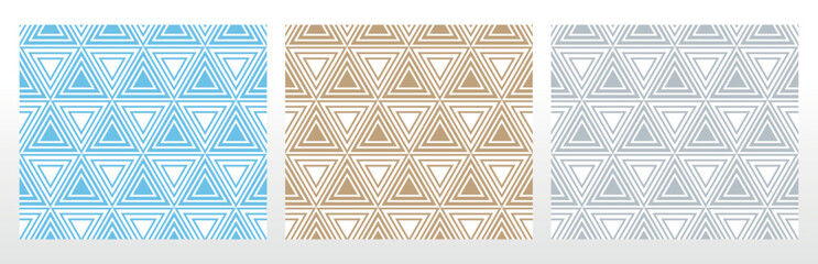 Set of abstract geometric patterns. Seamless vector backgrounds. Colored ornaments Graphic modern patterns Simple lattice graphic design