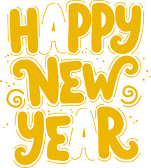 Happy New Year 글자 디자인