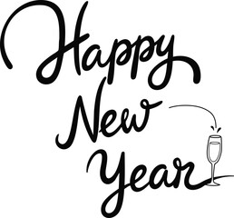 Happy New Year 글자 디자인