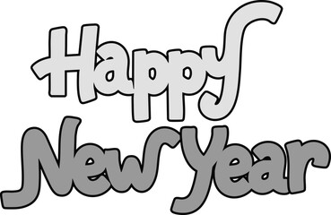 Happy New Year 글자 디자인