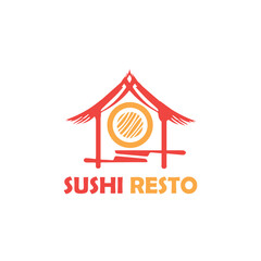 Sushi Resto Logo Vector Simple