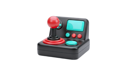 Retro Arcade Joystick with Buttons and Screen