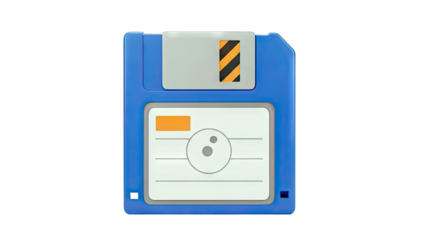 Retro Floppy Disk Isolated on White Background