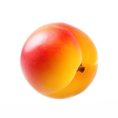 Fresh yellow nectarine with a smooth, glossy skin and natural red blush, captured in sharp detail to highlight ripeness and texture.