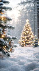 Minimal Christmas Winter Background