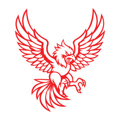 Obraz premium phoenix masccot logo vector design template modern style