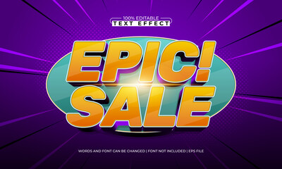 epic sale editable text effect for ecommerce and online shop design