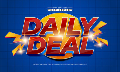 daily deal editable text effect for ecommerce and online shop design
