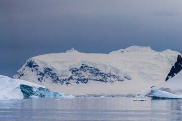 Impression of the icebergs and melting ice water along the Antarctic Peninsula. Image taken near Danco Island.
