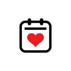 Calendar icon logo, diary symbol, contains schedule, date, agenda, event, month, and week icons. Black and white vector design.