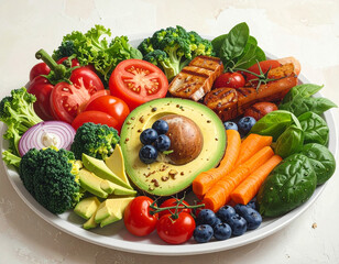 Food vegetable in the top view