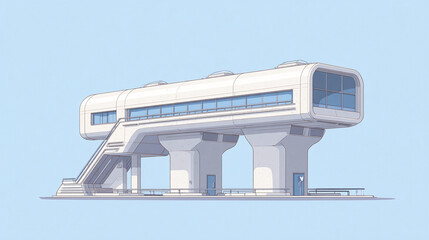 Explore a Stunning Modern Architectural Design: A Futuristic Building with Unique Structure and Urban Aesthetics