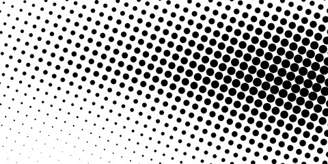 Dotted gradient vector illustration, white and black halftone background © rico