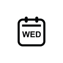 Calendar icon logo, diary symbol, contains schedule, date, agenda, event, month, and week icons. Black and white vector design.