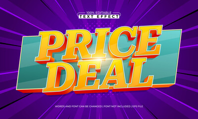 price deal editable text effect for ecommerce and online shop design