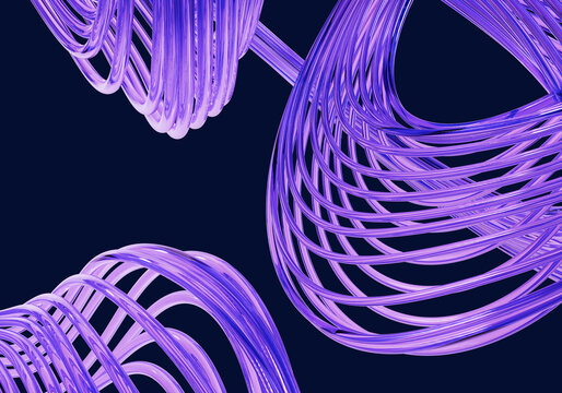3D purple abstract mesh background