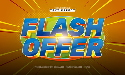 flash offer editable text effect for ecommerce and online shop design