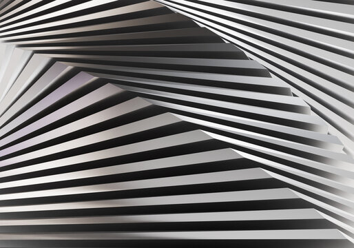 3D chrome color stack abstract background