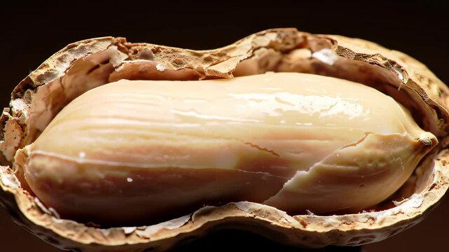 Macro Photography of a Peanut Showing its Layers and Delicious Texture in Different Frames