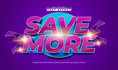 save more editable text effect for ecommerce and online shop design