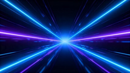 Abstract neon light streaks in motion