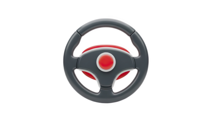 3D Toy Steering Wheel on transparent background