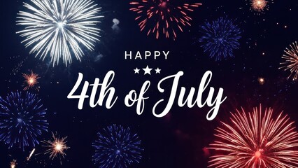 Fireworks display celebrating fourth of july holiday