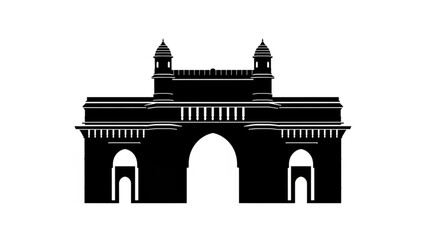 Obraz premium Gateway of india iconic landmark silhouette