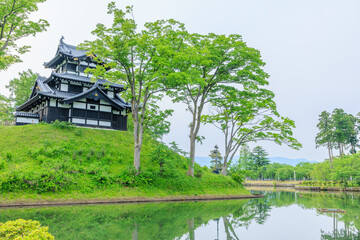 初夏の高田城址公園　三重櫓　新潟県上越市　Takada Castle Park in early summer. Niigata Pref, Joetsu City.