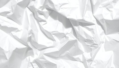 Obraz premium Close-up of crumpled white paper, showing texture and shadows (1)