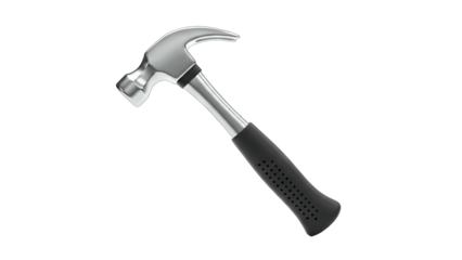 Shiny Hammer Isolated on White Background