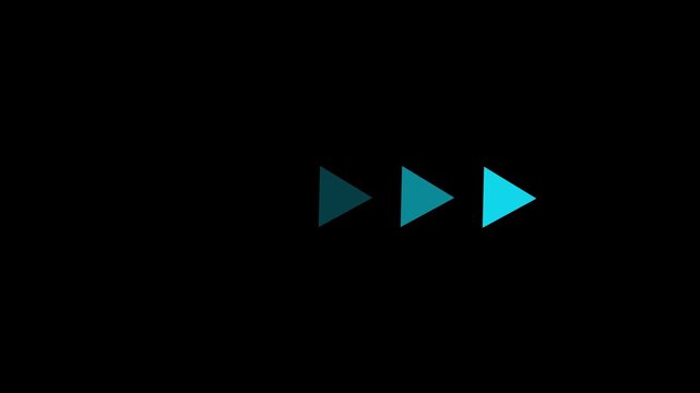 Play button in blue gradient on black background for navigation and media control