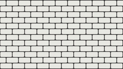 White brick wall background with black grout lines