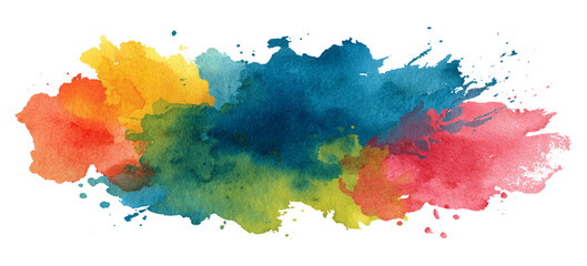Abstract watercolor colorful paint background. vibrant rainbow colors splash artistic brush texture and modern creative vector design.