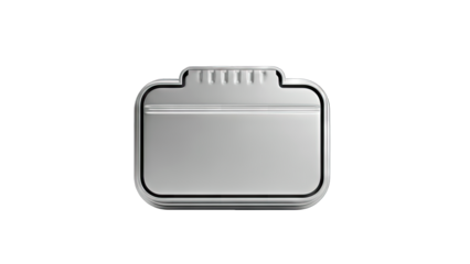 Silver Camera Icon Isolated on White Background