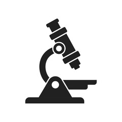 Microscope icon in flat style. Laboratory analysis vector illustration on isolated background. Biological research sign business concept.