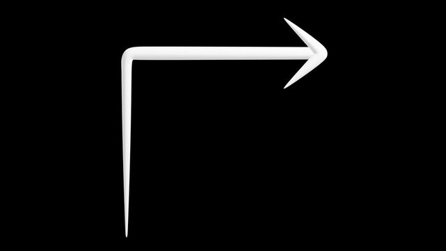 Arrow Right Angle Lines Animation | Alpha Loop