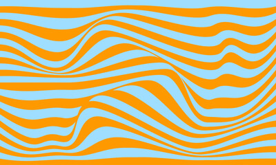 blue orange stripes lines wave curves funny style flag curtain graphic abstract background