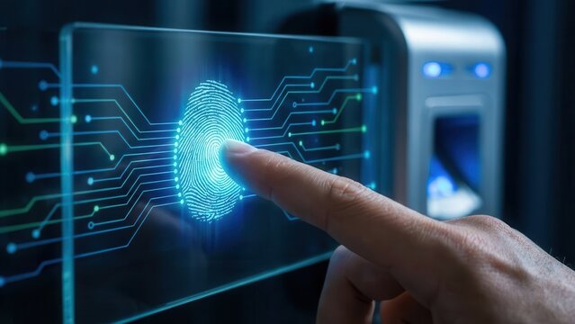 Fingerprint Scanning Technology. Ai generation - Powered by Adobe