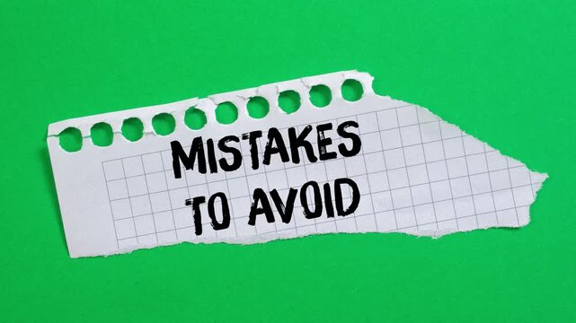 Mistakes to avoid message writing on ripped torn paper background