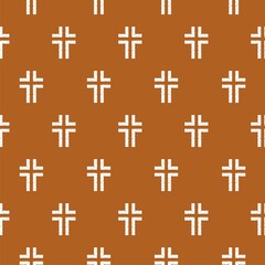 Obraz premium Christian Cross stone seamless pattern isolated on color background