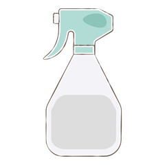 Simple Cleaning Spray Bottle Illustration