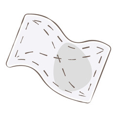 Simple White Cleaning Cloth Illustration