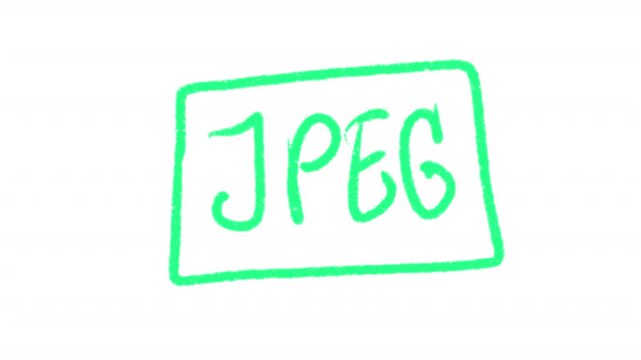 Hand-drawing jpeg writing doodle grunge circle highlights animation, marker with transparent background