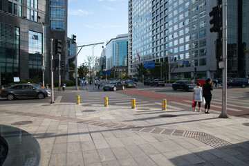 Beijing Financial District Plaza with Modern Skyscrapers and City Street © Nguyen