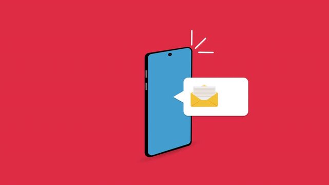Phone notifications. Smartphone with new mail Reminder message, sign business concept
