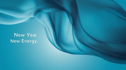 New Year and New Energy message with blue gradient design for fresh starts and motivation