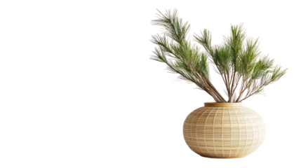 Traditional Japanese Oshogatsu decoration with kadomatsu bamboo arrangement on transparent background