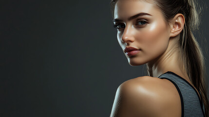 Beauty portraits of female in ultra-realistic commercial photo style.