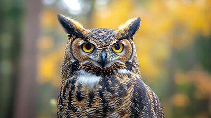 great horned owl portrait